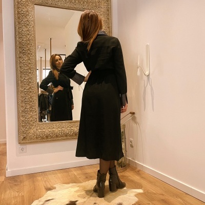 Vestido Mulher midi preto Miss You