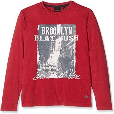 Camisola vermelha manga comprida Beckaro