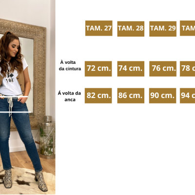 Calça de ganga feminina com cinto Liu Jo