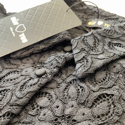 Conjunto calça e blusa em renda preta feminina Miss You