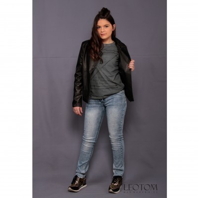 Calças de ganga com bainha desfeita Beckaro