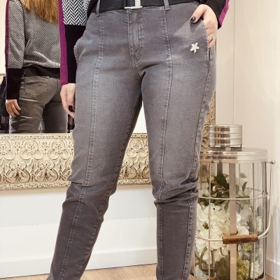 Calça de ganga cinza Miss You 