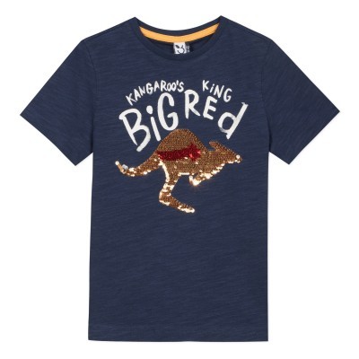 T-shirt azul marinho canguru 3Pommes