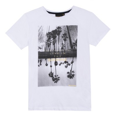 T-shirt branca com estampa frontal Beckaro