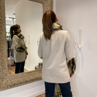 Casaco de fazenda mulher com pêlo Miss You