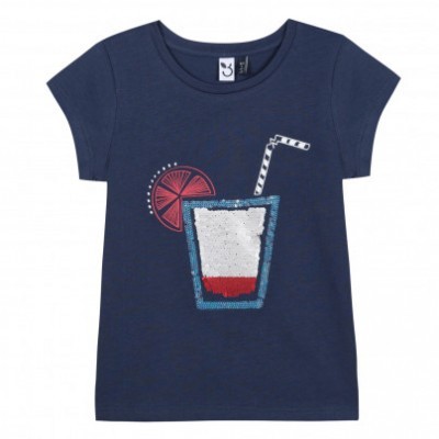 T-shirt com lantejoulas reversíveis 3Pommes