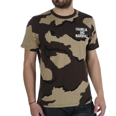 T-shirt padrão camuflado Franklin & Marshall