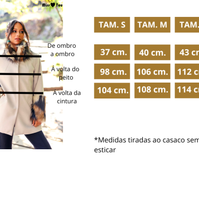 Casaco de fazenda mulher com pêlo Miss You