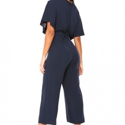 Colcci mulher macacão azul marinho midi