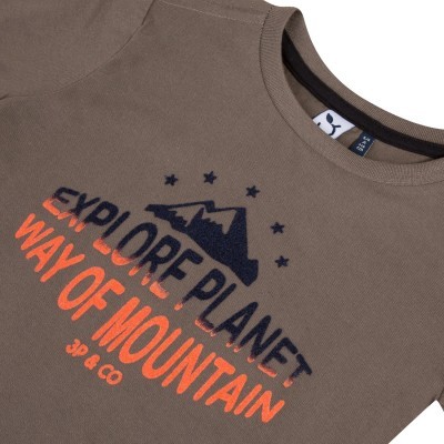 Camisola de algodão kaki 3Pommes