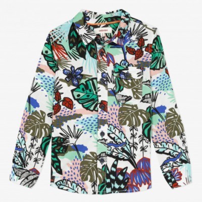 Camisa com padrão floral Catimini