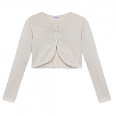 Casaco curto em malha bege 3Pommes