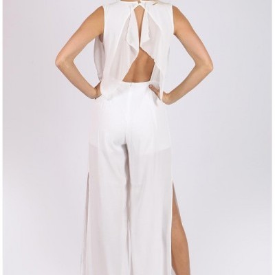 Colcci mulher macacão branco longo