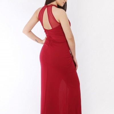 Vestido cerimonia vermelho comprido Lipsy London