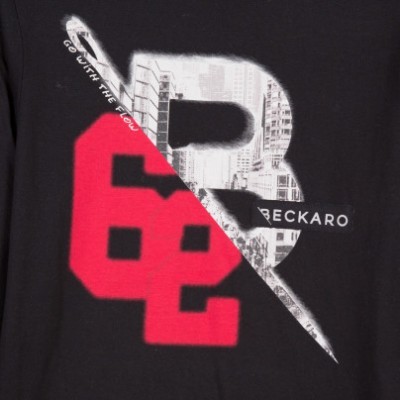 Camisola preta algodão Beckaro