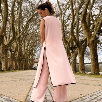 Calça pantalona feminina rosa Miss You