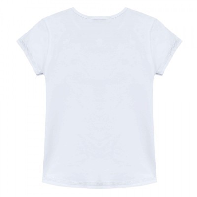 T-shirt branca com detalhes em cinza 3Pommes