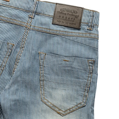 Calção de ganga riscas brancas 3Pommes