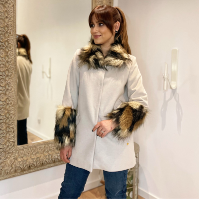 Casaco de fazenda mulher com pêlo Miss You