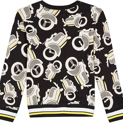 Camisola preta padrão motas Catimini