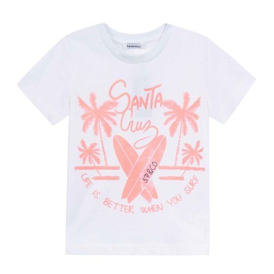 T-shirt de algodão branca 3Pommes