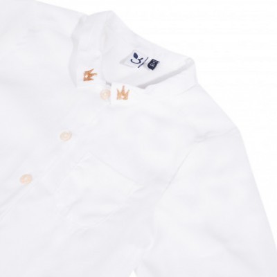 Camisa branca infantil 3Pommes®️