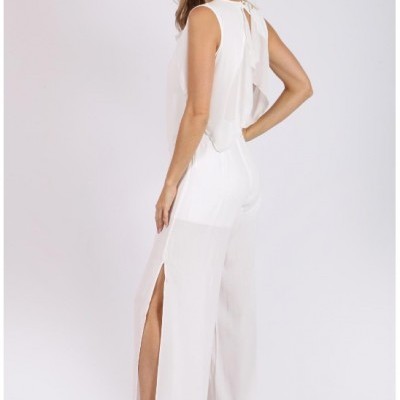 Colcci mulher macacão branco longo