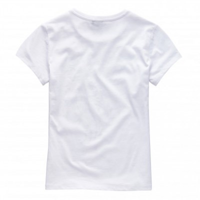 T-shirt branca lisa de manga curta vista de costas