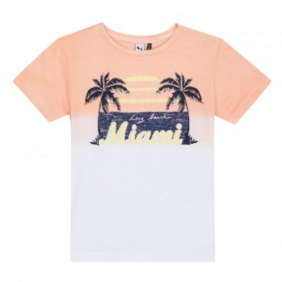T-shirt laranja/branca 3Pommes