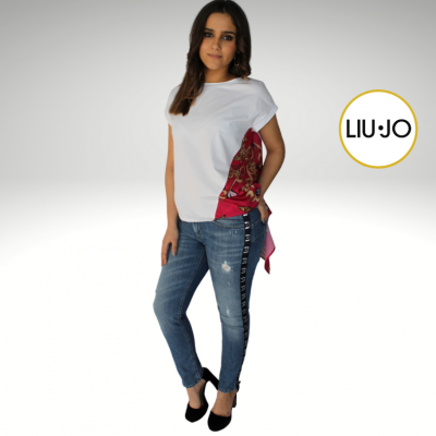 Jeans com lateral lantejoulas Liu Jo