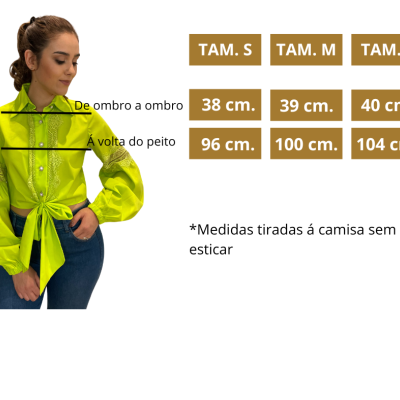 Camisa Mulher manga comprida verde Miss You