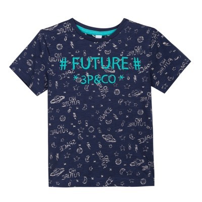 T-shirt azul estampada 3Pommes