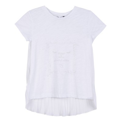 Túnica branca plissada 3Pommes