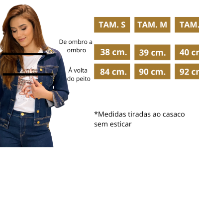 Casaco feminino de ganga Miss You