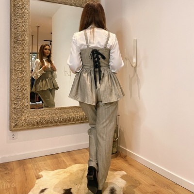 Calça cinza clássica Miss You