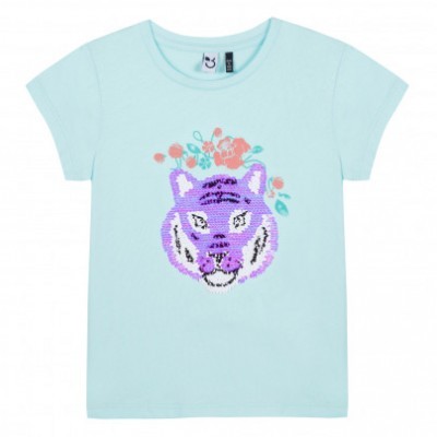 T-shirt tigre lantejoulas reversíveis 3Pommes