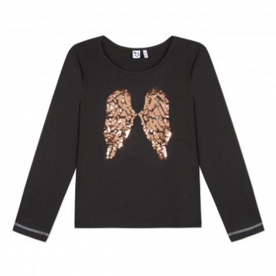 Camisola preta asas de lantejoulas 3Pommes