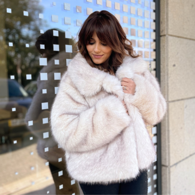 Casaco feminino de pelo curto Miss You