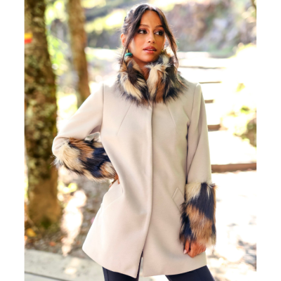 Casaco de fazenda mulher com pêlo Miss You