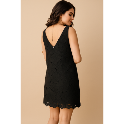 Vestido mulher curto preto rendado Liu Jo Vestido mulher curto preto rendado Liu Jo