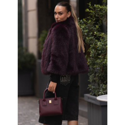 Casaco de Pelo Sintético Bordô Miss You