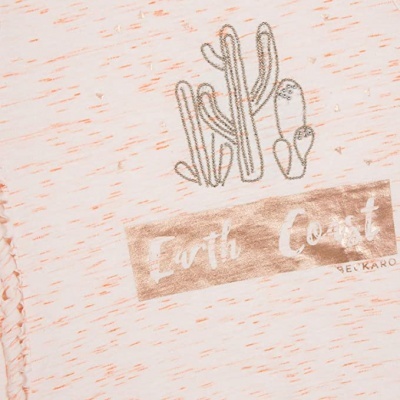 Top branco e laranja Beckaro