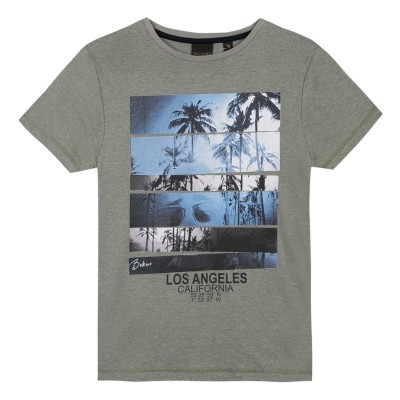 T-shirt verde com estampa frontal Beckaro