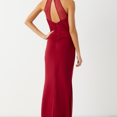 Vestido cerimonia vermelho comprido Lipsy London