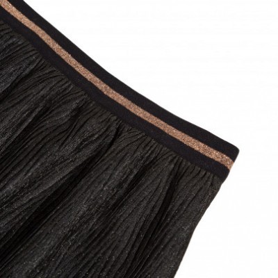 Saia midi plissada Beckaro