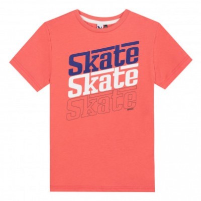 T-shirt infantil menino laranja skate 3Pommes