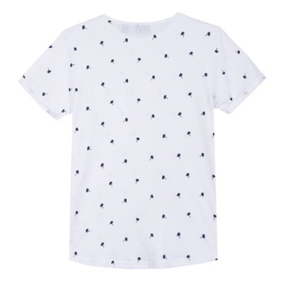 T-shirt branca com estampa de palmeiras Beckaro