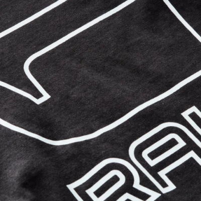T-shirt preta logo branco G-Star Raw