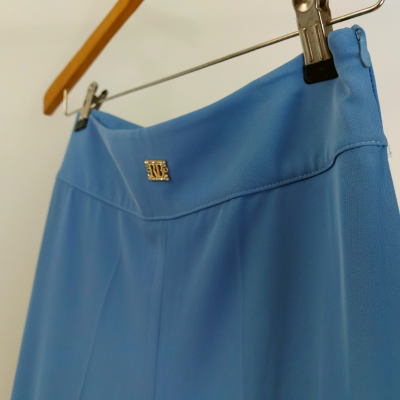 Calça larga azul Roberta Biagi