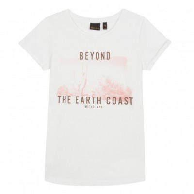 T-shirt branca e rosa Beckaro